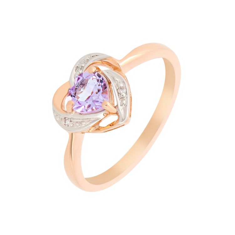 Pilt Sõrmus ametüsti ja teemandiga