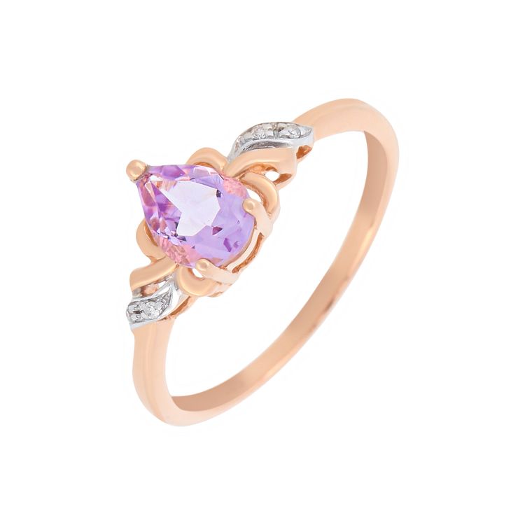 Pilt Sõrmus ametüsti ja teemandiga