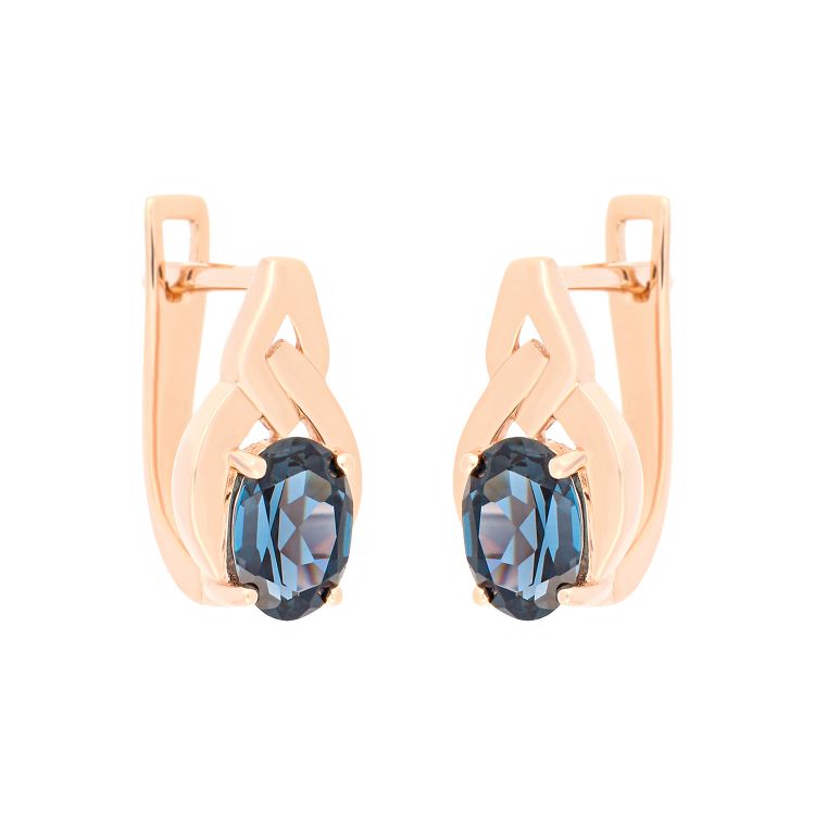 Pilt Kõrvarõngad london blue topaasiga