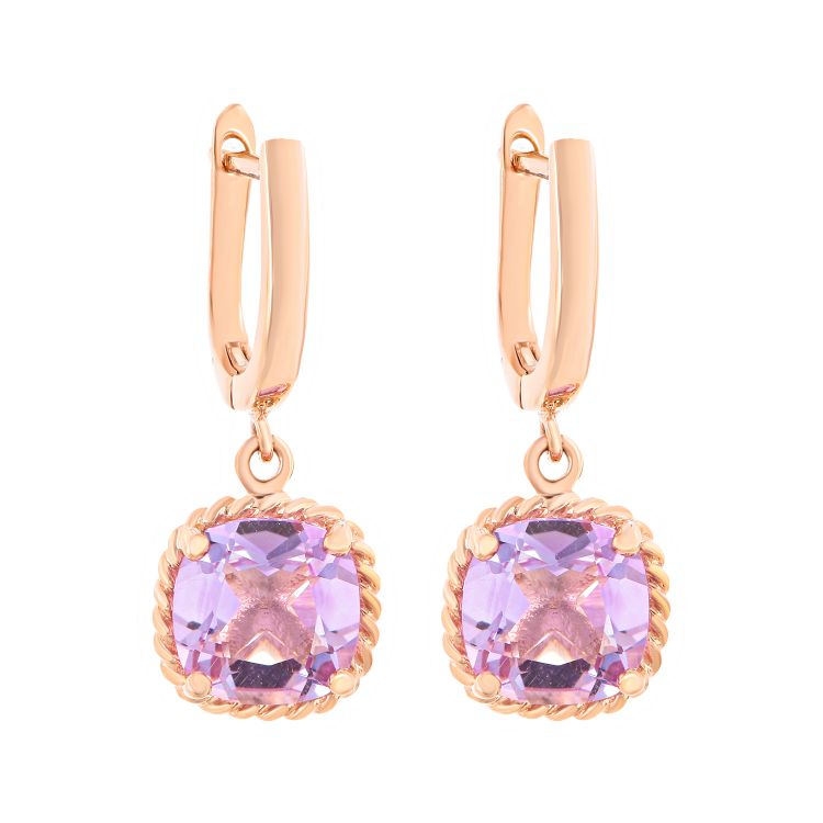 Pilt Kõrvarõngad ametüstiga