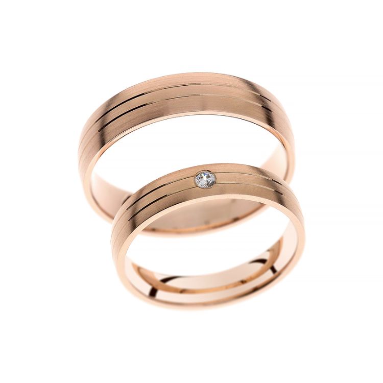 Pilt Abielusõrmus 4 mm teemandiga