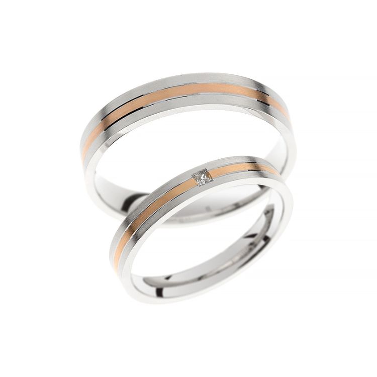 Pilt Abielusõrmus 3 mm teemantidega