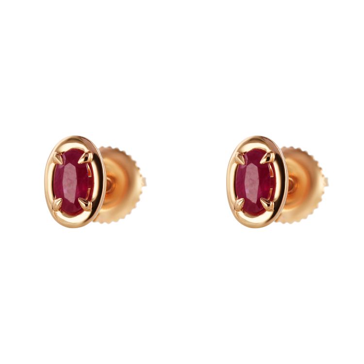 Pilt Kõrvarõngad rubiiniga